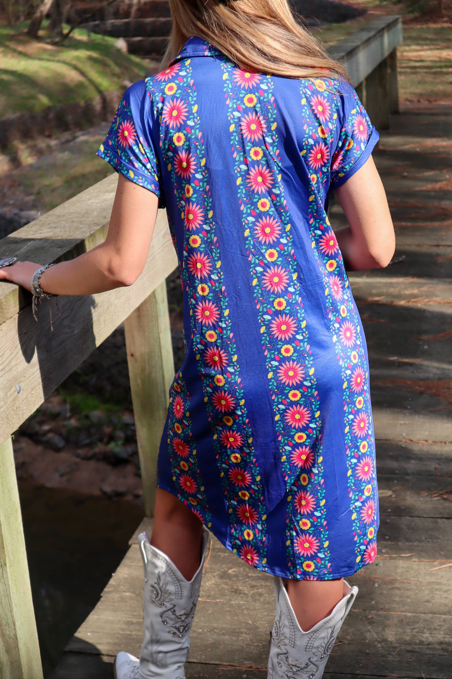 MK055 Deep South Short Sleeve Button Up Duster - 4 Colors