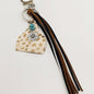 Western Style Keychain Leather Tassel Handmade Jewelry