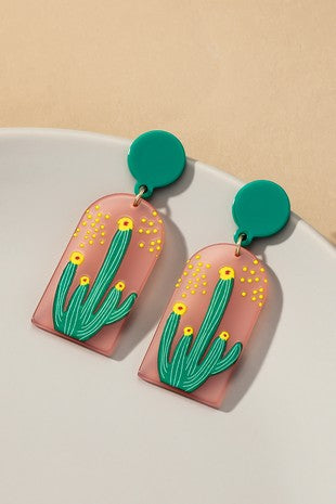 Cactus Drop Earrings