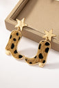 Leopard Drop Earrings