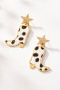 Leopard Drop Earrings