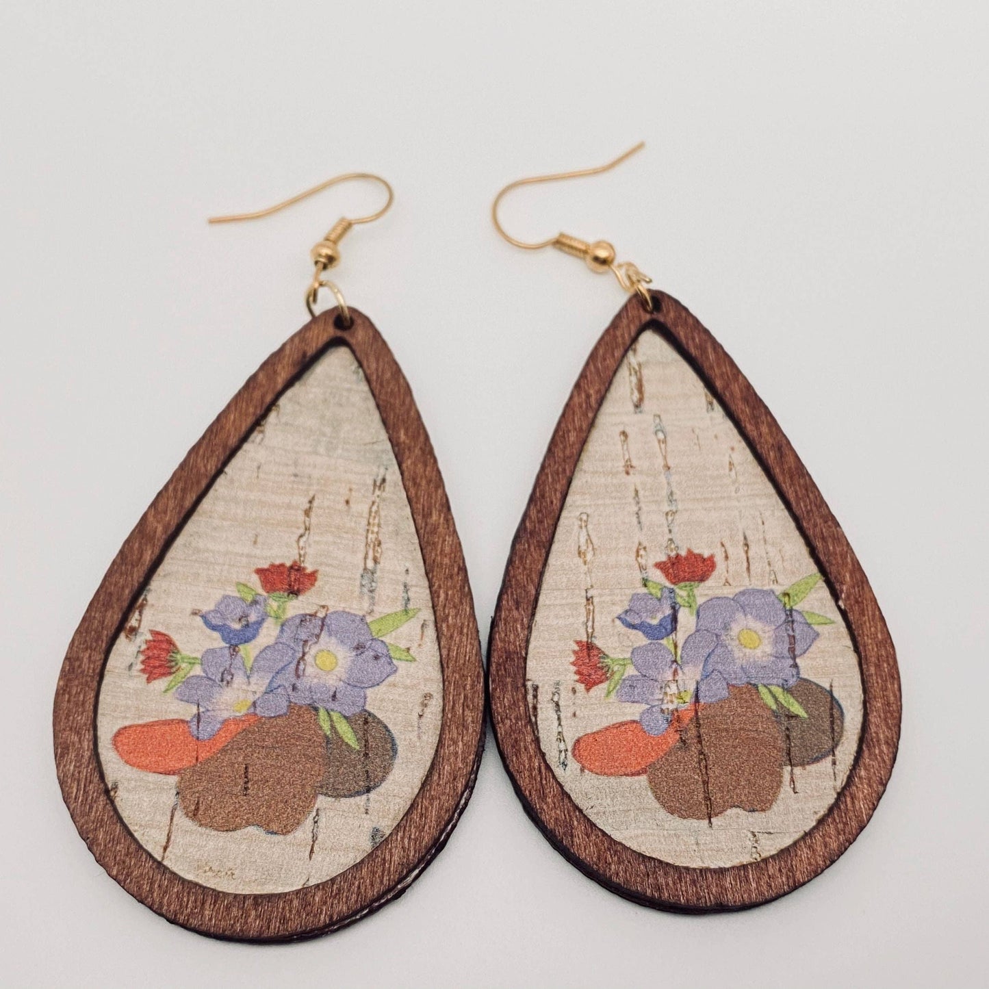 Western Style Drop Shape Women's Wooden Earrings