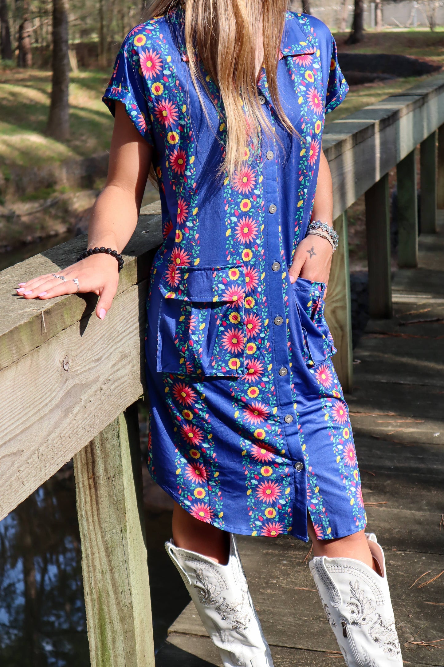 MK055 Deep South Short Sleeve Button Up Duster - 4 Colors